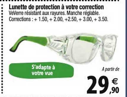 lunette de protection à votre correction