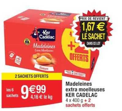 madeleines extra moelleuses ker cadelac