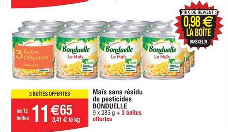 maïs sans résidu de pesticides bonduelle