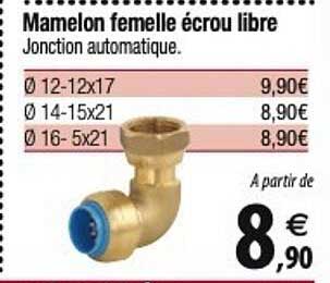 mamelon femelle écrou libre