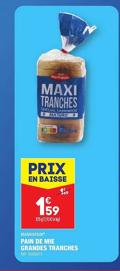 mannapain pain de mie grandes tranches