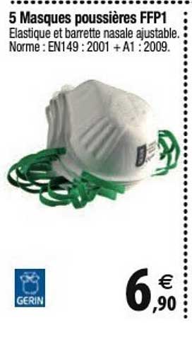 masques poussières ffp1 gerin