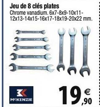Mckenzie Jeu De 8 Clés Plates