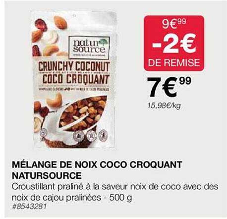 mélange de noix coco croquant natursource