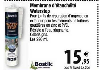 membrane d'étanchéité waterstop bostik