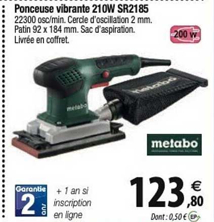 metabo ponceuse vibrante 210w sr2185