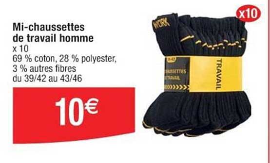 mi-chaussettes de travail homme