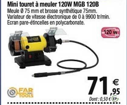 mini touret à meuler 120 w mgb 120 b far tools