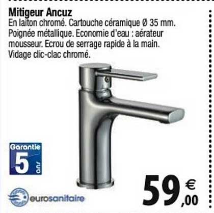 Mitigeur Ancuz Eurosanitaire