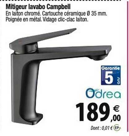 mitigeur lavabo campbell odrea