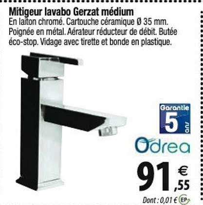 mitigeur lavabo gerzat médium odrea