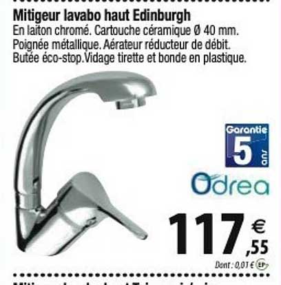 mitigeur lavabo haut edinburgh odrea