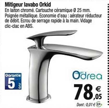 mitigeur lavabo orkid odrea