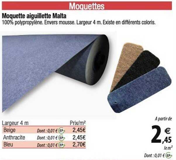 moquette aiguillette malta