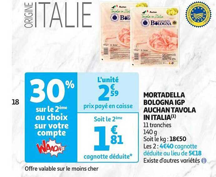 mortadella bologna igp auchan tavola in italia