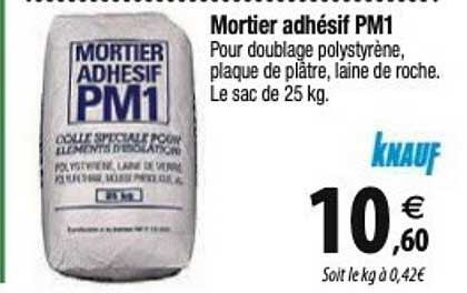 mortier adhésif pm1 knauf