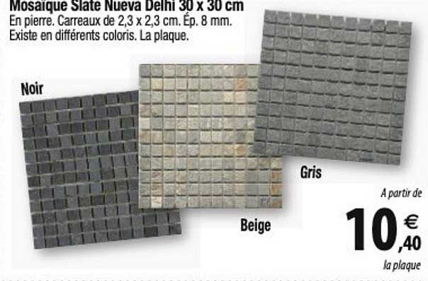 mosaïque slate nueva delhi 30 x 30 cm