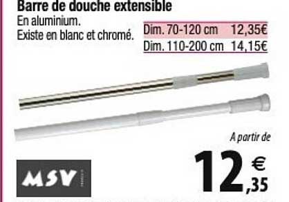 Msv Barre De Douche Extensible