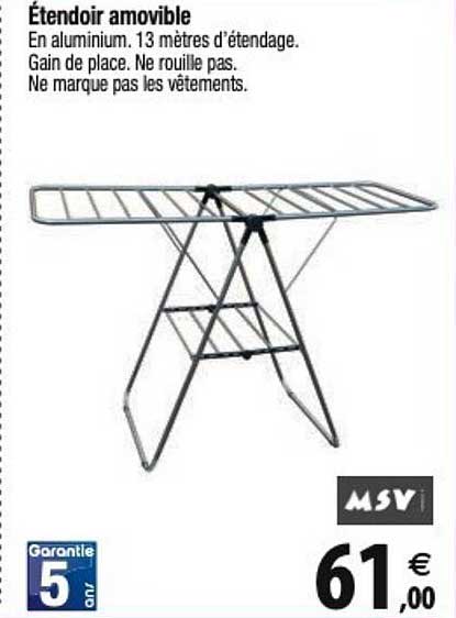 Msv étendoir Amovible