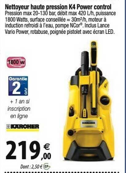 nettoyeur haute pression k4 power control kärcher