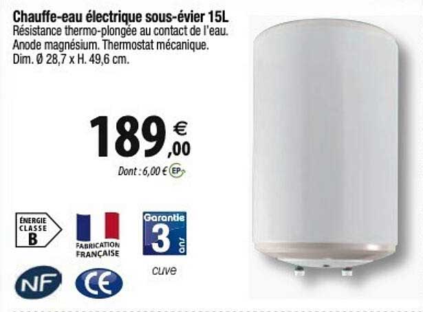 nf chauffe-eau électrique sous-évier