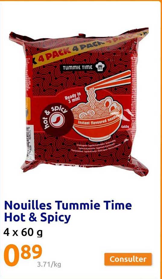 nouilles tummie time hot & spicy