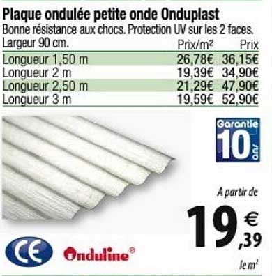 onduline plaque ondulée petite onde onduplast