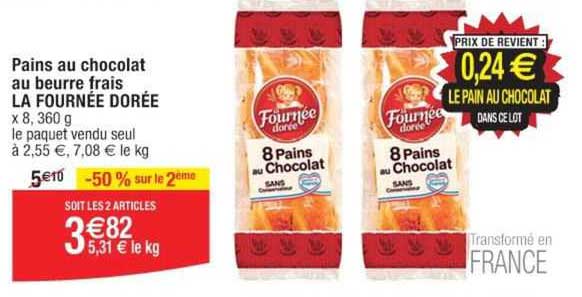 pains au chocolat au beurre frais la fournée dorée