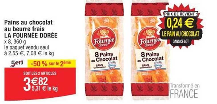 pains au chocolat au beurre frais la fournée dorée