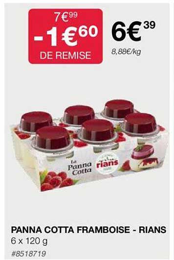 panna cotta framboise - rians