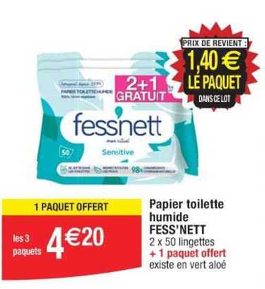 Papier Toilette Humide Fess'nett