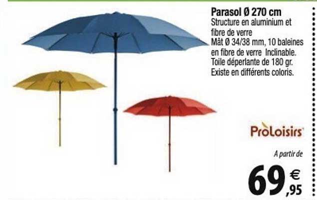 Parasol ø 270 Cm Proloisirs
