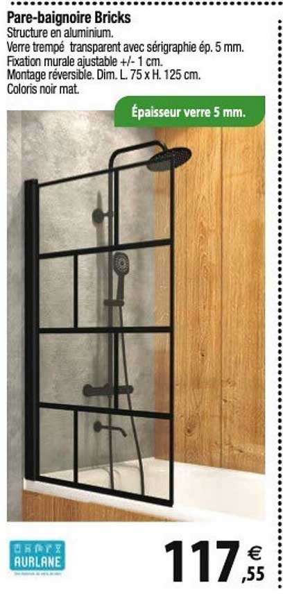 pare-baignoire bricks