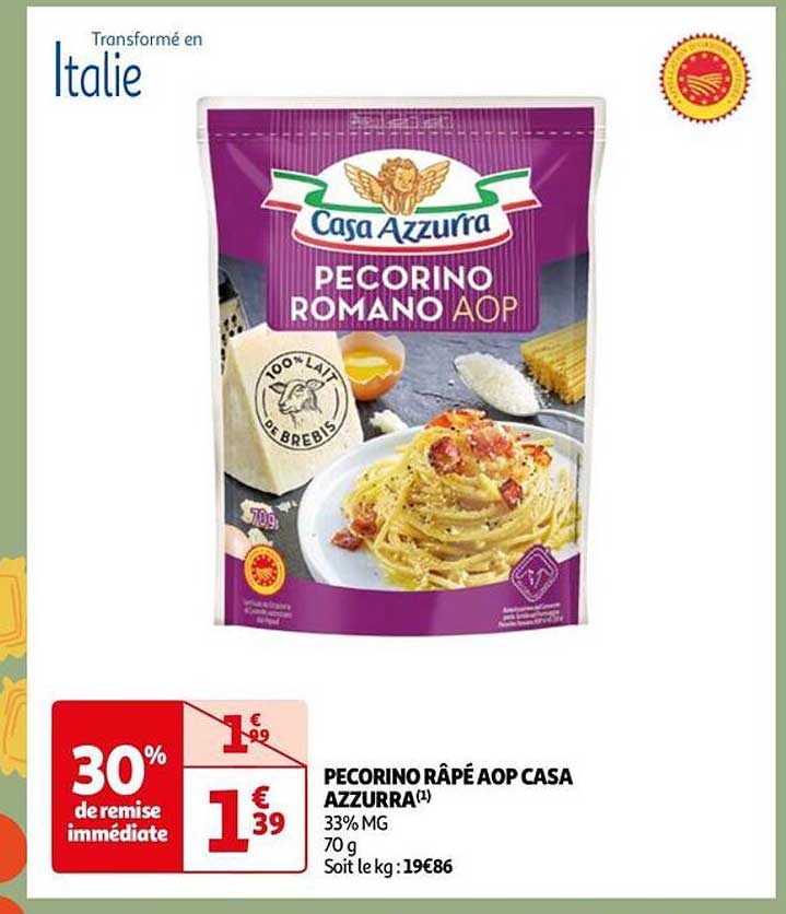 pecorino râpé aop casa azzurra