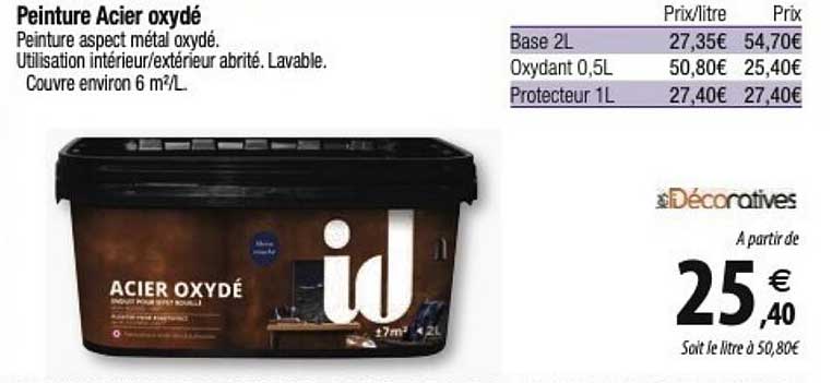 peinture acier oxydé
