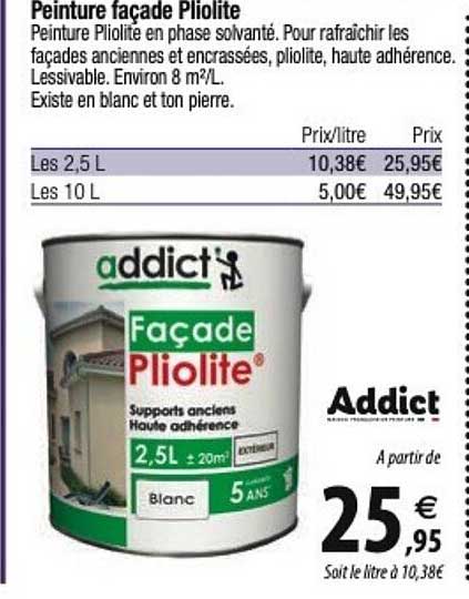 Peinture Façade Pliolite Addict