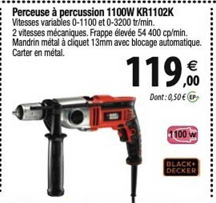 perceuse à percussion 1100w kr1102k