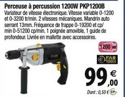 perceuse à percussion 1200w pkp 1200b
