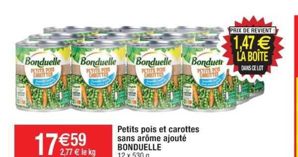 petits pois et carottes sans arôme ajouté bonduelle