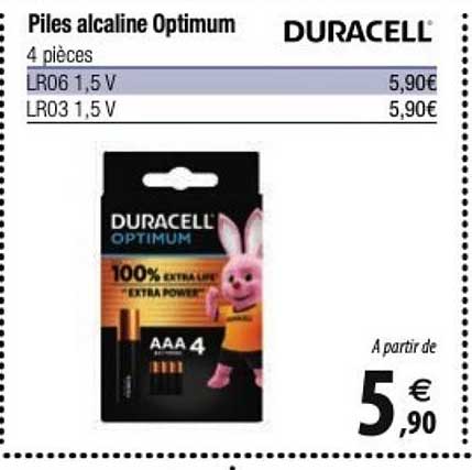 piles alcaline optimum duracell