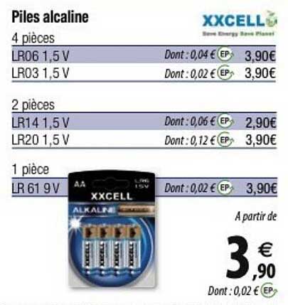 piles alcaline xxcell