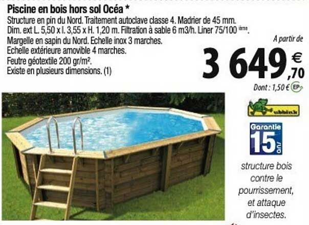 piscine en bois hors sol océa