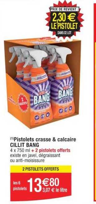 pistolets crasse & calcaire cillit bang