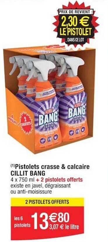 pistolets crasse & calcaire cillit bang