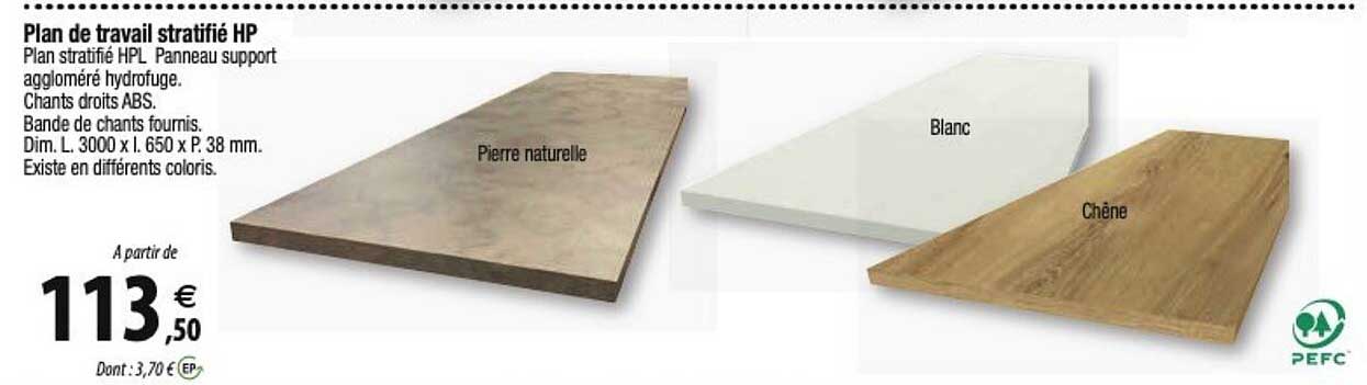 Plan De Travail Stratifié Hp