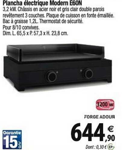 plancha électrique modern e60n