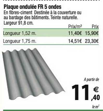 plaque ondulée fr 5 ondes