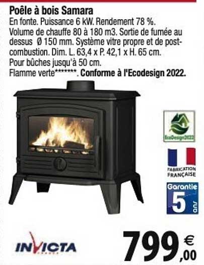 Poêle à Bois Samara Invicta