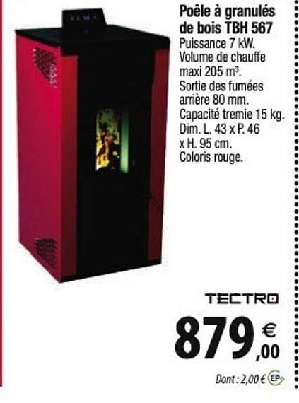 Poêle à Granulés De Bois Tbh 597 Tectro
