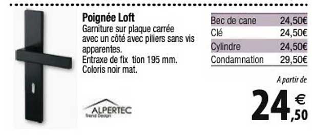 poignée loft alpertec